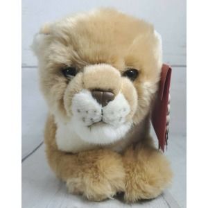 FAO Schwarz Adopt A Wild Pal Endangered Lying Lion - 15 inch Toy Plush